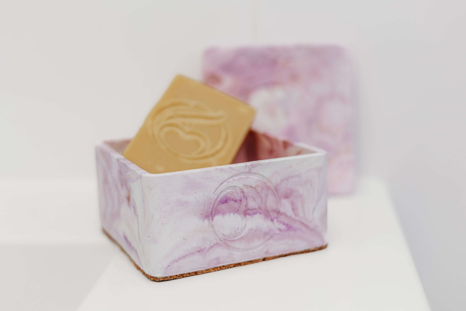 Beautifully Authentic Concentrated Moisturising lotion bar in a eco resin moisturiser storage box