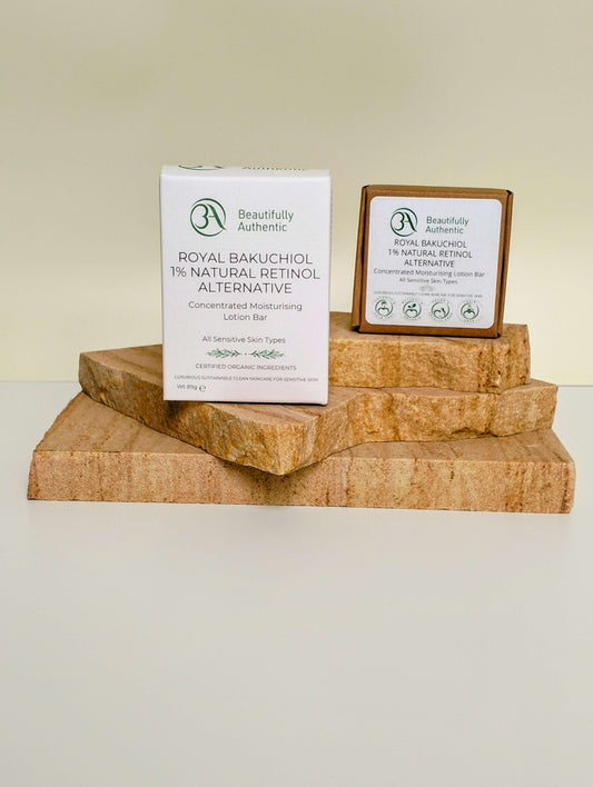 Royal Bakuchiol 1% Natural Retinol Alternative Concentrated Moisturising Lotion Bar For Sensitive Skin