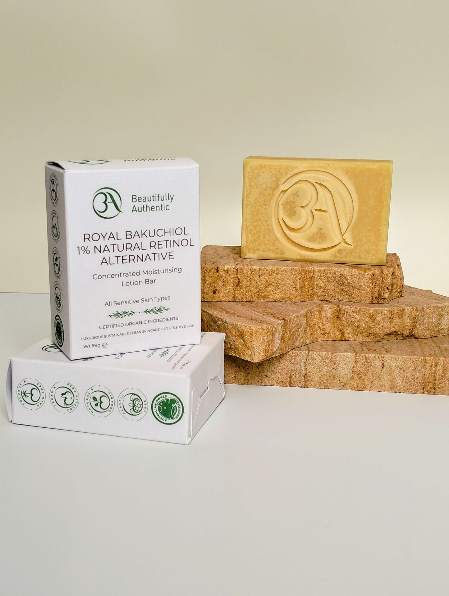 Royal Bakuchiol 1% Natural Retinol Alternative Concentrated Moisturising Lotion Bar For All Sensitive Skin Types